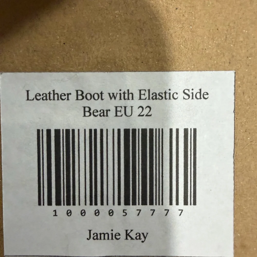 Jamie Kay Kids Leather w Elastic Side / color: bear